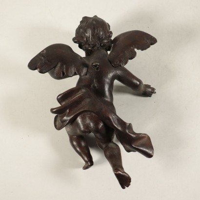 Paire de Petits Anges Bois sculpté Italie Fin '800