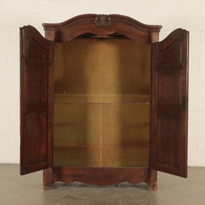 Double Body Poplar Wardrobe Piedmont Italy 19th Century