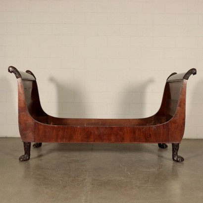 Empire Style Mahogany French Bed Italy 19th Century