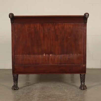 Empire Style Mahogany French Bed Italy 19th Century