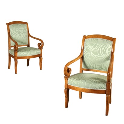 Paire de Fauteuils de style Biedermeier