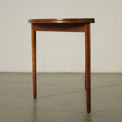 Danish Round Table Convertible Console Teak 1960s