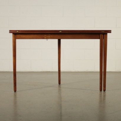 Danish Round Table Convertible Console Teak 1960s