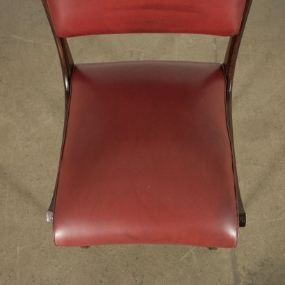 Six Chairs Rosewood Leatherette Upholstery 1960s