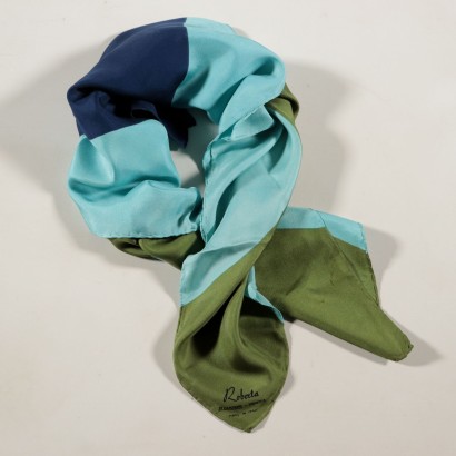 Foulard Vintage Roberta di Camerino Azzurro Verde e Blu