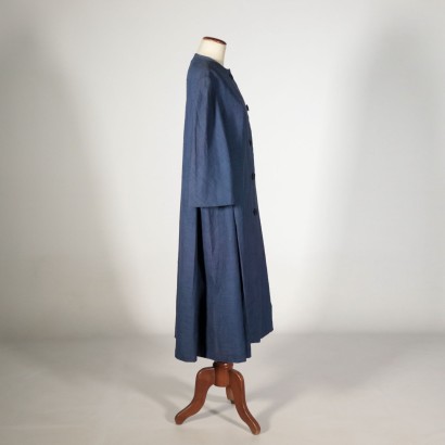 vintage, abbigliamento vintage, vintage milano, vintage online, abiti vintage milano, moda vintage, abito vintage, vintage anni 50, vintage anni 60,soprabito, cappotto, alta sartoria,Cappotto Vintage Blu
