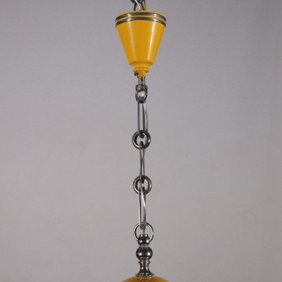 Vintage Lamp Lacquered Metal Italy 1970's