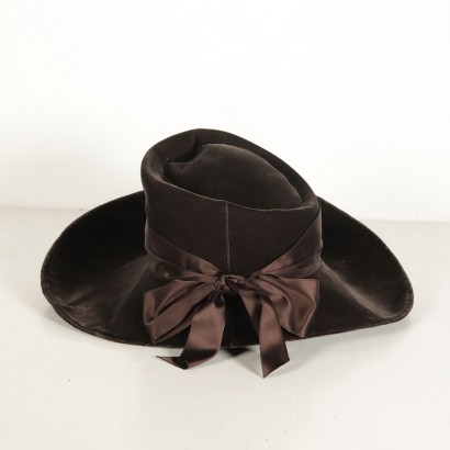 Vintage Hat by Gallia and Peter Velvet Satin Italy Milan