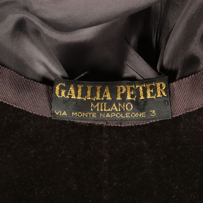 Vintage Hat by Gallia and Peter Velvet Satin Italy Milan