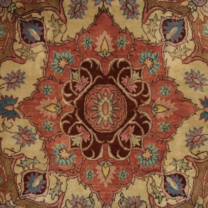 Tapis Tabriz Cotone Laine Fabrication manuelle Iran Années 80