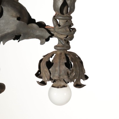 Wrought Iron Chandelier Italy First Half 20th Century