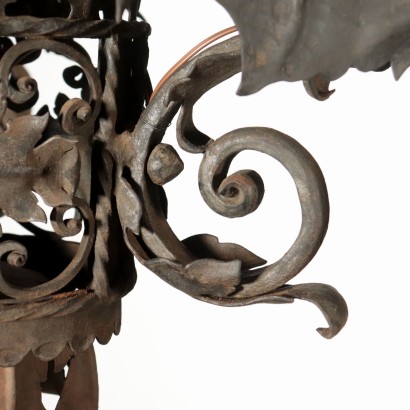 Wrought Iron Chandelier Italy First Half 20th Century