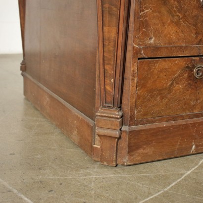 Antique Pedestal Desk Manufactured in Italy in Early 19th Century