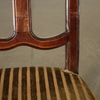 Set of six Chairs "Umbertine" Walnut Italy Last Quarter 1800s