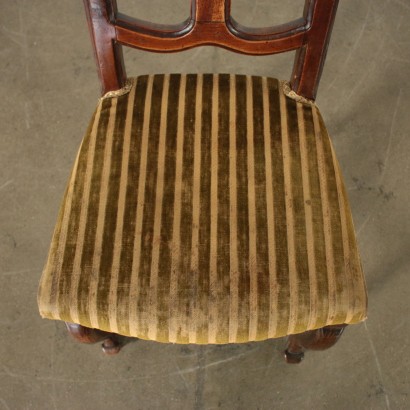 Set of six Chairs "Umbertine" Walnut Italy Last Quarter 1800s