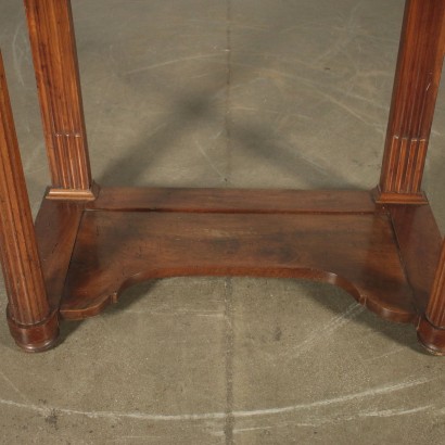 Console Walnut Veneer Italy Early 1800s