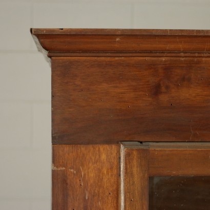 Walnut bookcase manufactured in Italy in early 19th Century