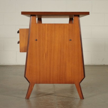 Writing Desk Teak Veneer Vintage Italy 1960s