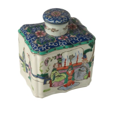 Porcelain Tea Box with Lid China 1900s