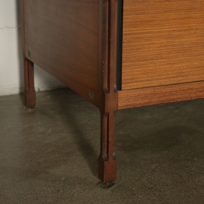 Wardrobe Rosewood and Teak Veneer Vintage Italy 1960s