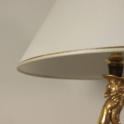 Lamp with Porcelain Sculpture by Benaccio Giorgio 20th CenturyLuigi