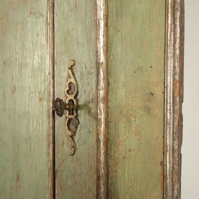 Corner Cupboard Lacquered Wood Piedmont Mid 18th Century