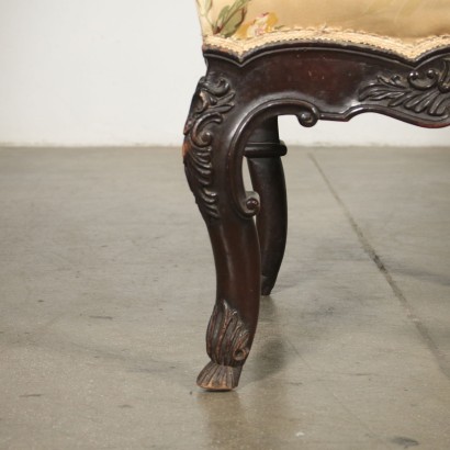 Inlayed Walnut Chair Italy 19th Century