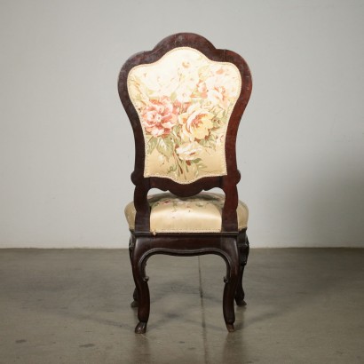 Inlayed Walnut Chair Italy 19th Century