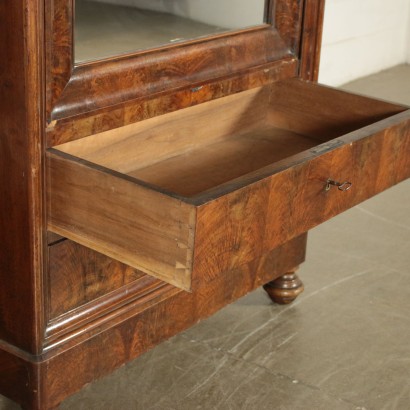 Walnut One Door Cupdoarb Italy 20th Century