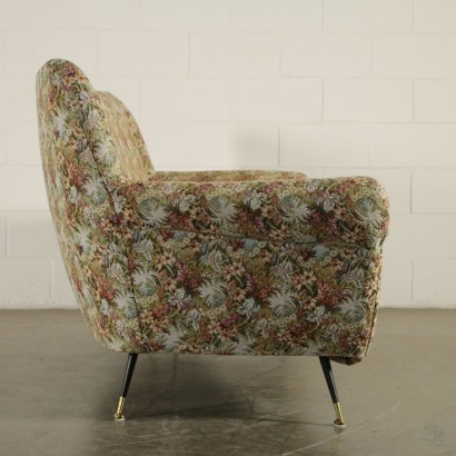 Vintage Fabric Couch Italy 1960's