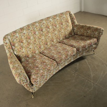 Vintage Fabric Couch Italy 1960's