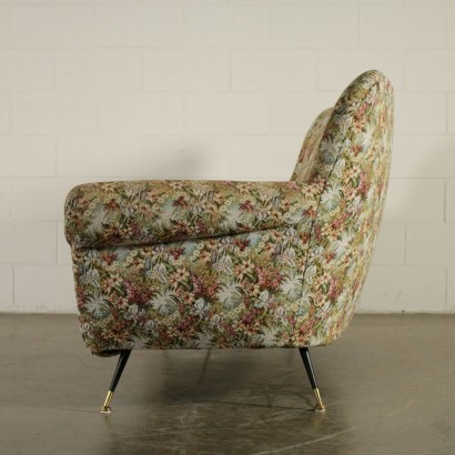 Vintage Fabric Couch Italy 1960's