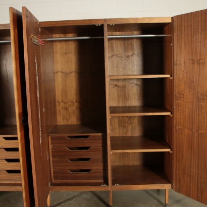 Armoire Placage Noyer Palissandre Fabriqué en Italie Années 60