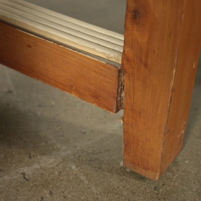 Vintage Console Table with Mirror Sessile Oak Veneer Italy 1940's