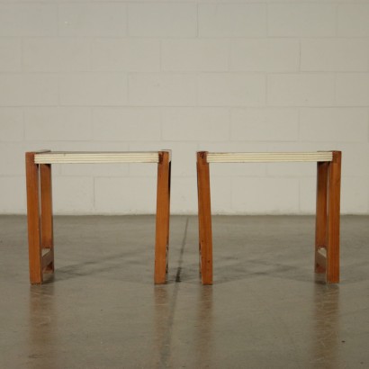 Vintage Console Table with Mirror Sessile Oak Veneer Italy 1940's