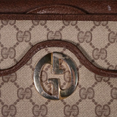 Sac Gucci Vintage Beige et Marron Années 70