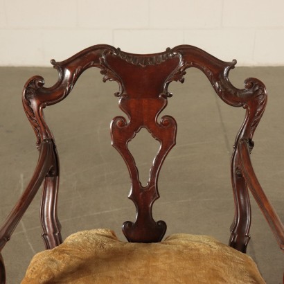 Pair of Walnut Chairs Italy 20th Century