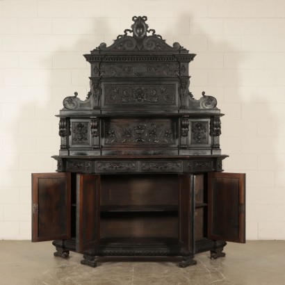 Sideboard Walnut Italy Early 1900s