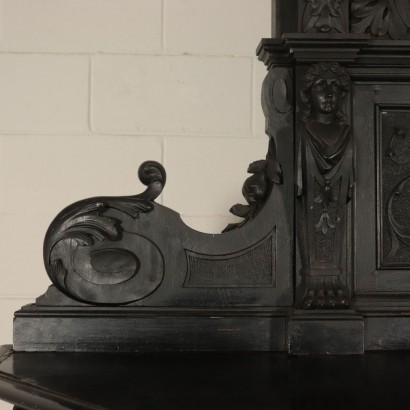 Sideboard Walnut Italy Early 1900s