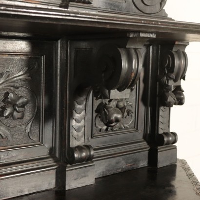 Sideboard Walnut Italy Early 1900s