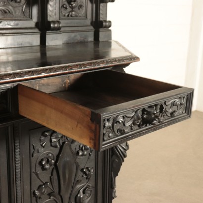 Sideboard Walnut Italy Early 1900s