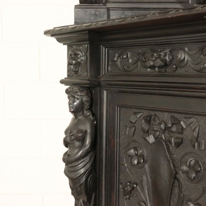 Sideboard Walnut Italy Early 1900s