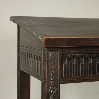 Console-Lectern Walnut Veneer Italy Early 1900s