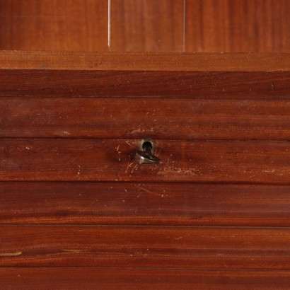 Vintage Mahogany Veneer Cupboard Italy 1950's