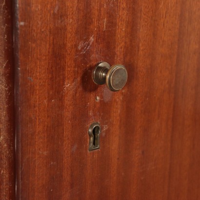 Vintage Mahogany Veneer Cupboard Italy 1950's