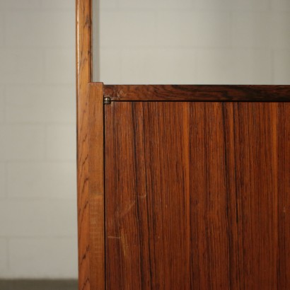 Pair of Bookcase Rosewood Veneer Vintage Italy 1960s