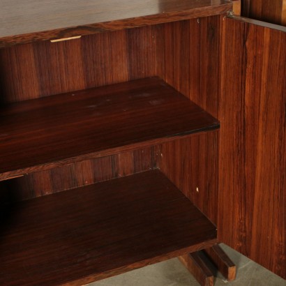 Pair of Bookcase Rosewood Veneer Vintage Italy 1960s