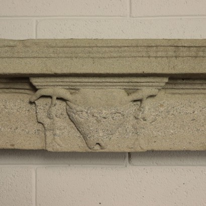 Large Fireplace Mantel in Stone Italy Early 20th Century