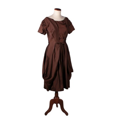 Cocktail Kleid Baumwolle Gr. S Italien 1960er