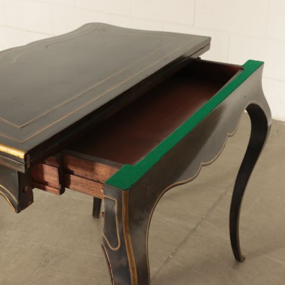 Gaming Desk Napoleon III Ebony Wood 19th Century